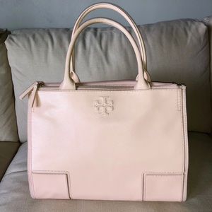 Tory Burch Ella Canvas and Leather Tote